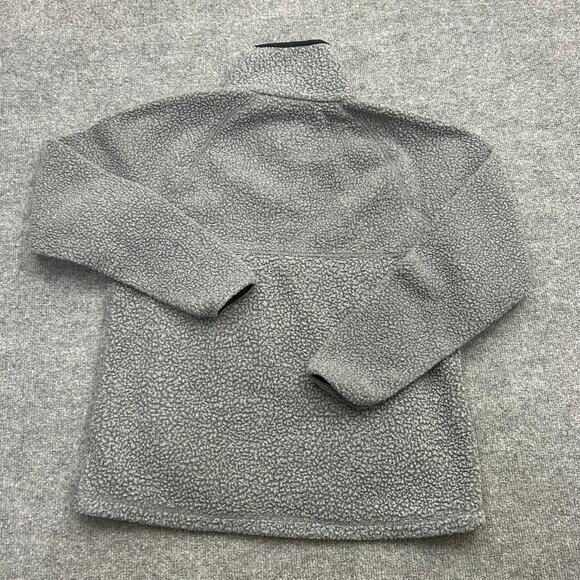 Carhartt Fleece Pullover Anorak Jacket Women's M Relaxed Gray Black Snap-T - Picture 2 of 7